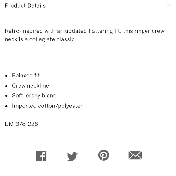 💕VS PINK crew neck ringer tee - Picture 2 of 3